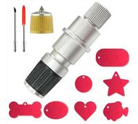 CB09 for Silhouette Cameo Engraving Tip & Cuttering Holder Tool, 2 Vinyl Fabric Cutting Blade and 7 Lovely Blank Tags, For Use in Silhouette Cameo 1 2 3 4/Portrait/Curio/Graphtec 6000/ Plotter