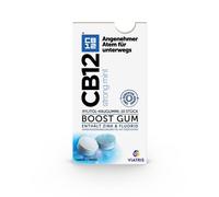 CB12 Boost Chewing Gum - Instant Freshness On The Go Prevents Bad Breath Sugar Free Fresh Mint Flavour - Pack of 10