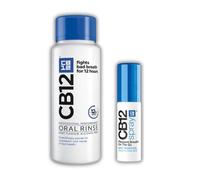 CB12 Fresh Breath Bundle | Alcohol-Free | Original Mint Mouthwash (1x250ml) - 12hr Fresh Breath & Spray (1x15ml) - Instant Freshness | Pack of 2