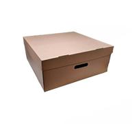 CB2G Brown Christmas XXL Xmas Wreath Flowers Storage Shipping Christmas Postal Box 600 x 600 x 250mm (60 x 60 x 25cm) for Artificial Christmas Wreaths & Garlands (Pack of 5)