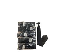 CB4 Accessories - 6 pieces Black Clip On Ties For Adults, Ideal For Security, Formal Business, Weddings, Graduations.