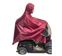 CB4 Accessories Mobility Scooter Riders Raincoat Poncho, Blue (Maroon)