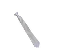 CB4 Accessories White Clip On Tie For Men