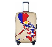 Cbaaghh Abstract Philippine Flag Map02 Print Suitcase Cover,Adorable Luggage Cover Set, Elastic Suitcase Protector, Travel Gear