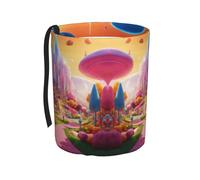 Cbaaghh Candy Land Print Car Trash Can,Car Garbage Can Waste Basket Cars Accessories Trip Essentials