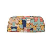 Cbaaghh Cute Cats in A Variety of Colors Print Pencil Bag, Pencil Pouch, Portable Pencil Case Multipurpose for Study & Office