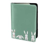 Cbaaghh Easter Bunny Print Passport Holder 5.5in,Leather Passport Book Cover -Travel Passport Holder
