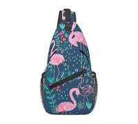 Cbaaghh Floral Swan Print Cross Chest Bag Diagonally For Cycling, Hiking, Fishing,Camping,Everyday Leisure Activities