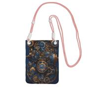 Cbaaghh Gears Clock Bronze Century Print Carry A Mobile Phone Bag Diagonally,Mini Crossbody Phone Bag -Purse For Mobile And Phones