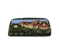 Cbaaghh Italy-Tuscanprint Pencil Bag,Large Capacity Pen Pouch & Portable Stationery Organizer