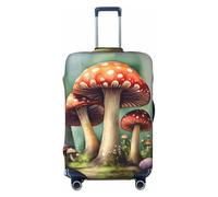 Cbaaghh Japanese Painting Mushroom Print Suitcase Cover,Adorable Luggage Cover Set, Elastic Suitcase Protector, Travel Gear