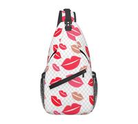 Cbaaghh Lips Print Cross Chest Bag Diagonally For Cycling, Hiking, Fishing,Camping,Everyday Leisure Activities
