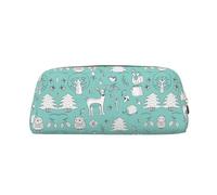 Cbaaghh Llama Alpaca Greenprint Pencil Bag,Large Capacity Pen Pouch & Portable Stationery Organizer
