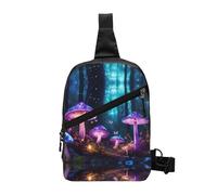 Cbaaghh Magic Mushroom Print Chest Package,Messenger Bag Sports Leisure For Travel & Daily Essentials
