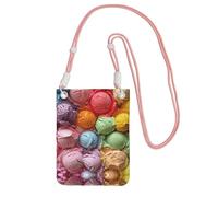 Cbaaghh Many Colored Ice Cream Print Carry A Mobile Phone Bag Diagonally,Mini Crossbody Phone Bag -Purse For Mobile And Phones