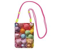 Cbaaghh Many Colored Ice Cream Print Carry A Mobile Phone Bag Diagonally,Mini Crossbody Phone Bag -Purse For Mobile And Phones