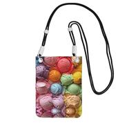Cbaaghh Many Colored Ice Cream Print Carry A Mobile Phone Bag Diagonally,Mini Crossbody Phone Bag -Purse For Mobile And Phones