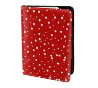 Cbaaghh Red and White Polka Dots Print Passport Holder 5.5in,Leather Passport Book Cover -Travel Passport Holder