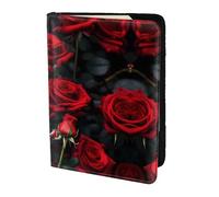 Cbaaghh Rose Flower Print Passport Holder 5.5in,Leather Passport Book Cover -Travel Passport Holder