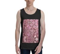 Cbaaghh Rose Gold Faux Glitter Print Tank Tops Summer Beach Vacation Sleeveless Shirts Casual Muscle Gym Workout Tank Top