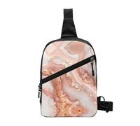 Cbaaghh Rose Gold Marble Design Background Print Chest Package,Messenger Bag Sports Leisure For Travel & Daily Essentials