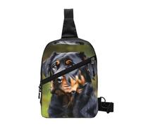 Cbaaghh Rottweiler Pattern Print Chest Package,Messenger Bag Sports Leisure For Travel & Daily Essentials