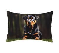 Cbaaghh Rottweiler Wallpaper Print Pillow Case 12x18in,Soft Decorative Throw Pillow Case With Hidden Zipper