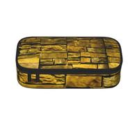 Cbaaghh Rustic Rocks Brick Wall Print Pencil Case,Large Capacity Pencil Case,Multi-Purpose Makeup Pouch with Zipper