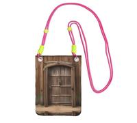 Cbaaghh Rustic Stall Wooden Door Print Carry A Mobile Phone Bag Diagonally,Mini Crossbody Phone Bag -Purse For Mobile And Phones