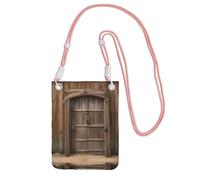 Cbaaghh Rustic Stall Wooden Door Print Carry A Mobile Phone Bag Diagonally,Mini Crossbody Phone Bag -Purse For Mobile And Phones
