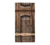 Cbaaghh Rustic Stall Wooden Door Print Towel, Towels Thick Face Towels Fast Drying Washcloth For Bath, Spa, Gym