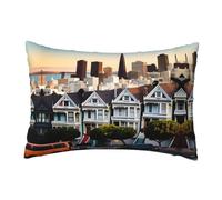 Cbaaghh San Francisco Print Pillow Case 12x18in,Soft Decorative Throw Pillow Case With Hidden Zipper