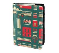 Cbaaghh Scottish Retro Print Passport Holder 5.5in,Leather Passport Book Cover -Travel Passport Holder