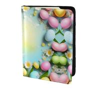 Cbaaghh Spring Happy Easter Holiday Print Passport Holder 5.5in,Leather Passport Book Cover -Travel Passport Holder