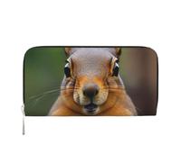 Cbaaghh Squirrel Funny Animal Print Leather Hand Wallet,Blocking Pu Leather Coin Bag Handbag for Ladies Cluth