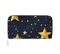 Cbaaghh Stars Eastern Pattern Print Leather Hand Wallet,Blocking Pu Leather Coin Bag Handbag for Ladies Cluth