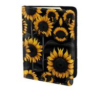Cbaaghh Sunflower Blooming Flowers Plants Print Passport Holder 5.5in,Leather Passport Book Cover -Travel Passport Holder