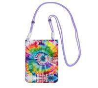 Cbaaghh Tie Dye Hippies Print Carry A Mobile Phone Bag Diagonally,Mini Crossbody Phone Bag -Purse For Mobile And Phones