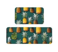 Cbaaghh Tropical Fruit Paradise Print Kitchen Floor Mat 2 Sets,Soft Kitchen Area Pads Floor Mat For Laundry Room And Hallway