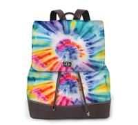 Cbaaghh Women'S Beautiful World Rainbow Tribe Print Leather Backpack,Casual Daypacks,Leather Backpack,Work Travel Daypack