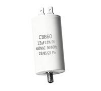 CBB60 12uF Running Capacitor AC 450V 2 Pins 50/60HZ Double Insert Cylinder Bottom Motor Capacitor for Washing Machine 25 85 21 Po Single-Slot Card Highly Stable And Heat-Resistant