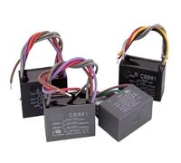 CBB61 fan ceiling fan with light 0.6 0.8 3 0.4+1.2UF three wire speed control electronic starter starting capacitor 450v EKFBQBGW(1.5UF 1.5UF)