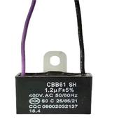 CBB61V Capacitor 400V 450V 0.75UF 1UF 1.2UF 1.5UF 1.75UF 1.8UF 2UF 1PCS(2uf 400V)
