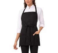 CBBEONRN Unisex Bistro Server Apron Cooking Aprons for Kitchen Cooking Restaurant BBQ Painting CraftingBlack,One Size