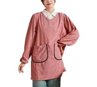CBBEONRN Women Apron Women's Long Sleeve Apron for Cooking, Gardening, Painting, Baking & Housework Purple,One Size