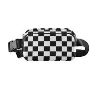 CBBYY Fanny Pack for Women Men Crossbody Waist Bag Pack, Race Checkered Flag, One Size, Black White Race Checkered
