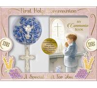 CBC 1st Holy Communion Rosary Beads Blue Boy & Mini Prayer Book Set