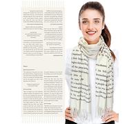 CBC Crown Large Women's Christian Religious Theme Bible Verse Inspirational Scarf For Women Shawl 28"x78", Bible Verse - Cream, 28"x78"