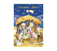 CBC Distributors Christmas Wishes Countdown Advent Calendar - Nativity 13cm x 19cm - Fun 95003, Multicolour