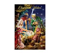 CBC Distributors Christmas Wishes Countdown Advent Calendar - Nativity 13cm x 19cm - Traditional 95004, Multicolor